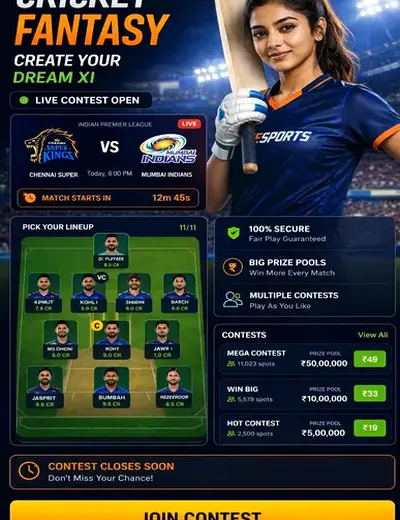 Skyexchangeplus (sky exchange plus) fantasy cricket & matchday visual 3